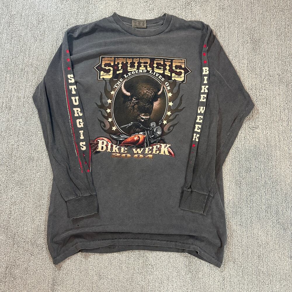 Long Sleeve Y2K Sturgi's Bike Week Shirt With Sleeve Hits